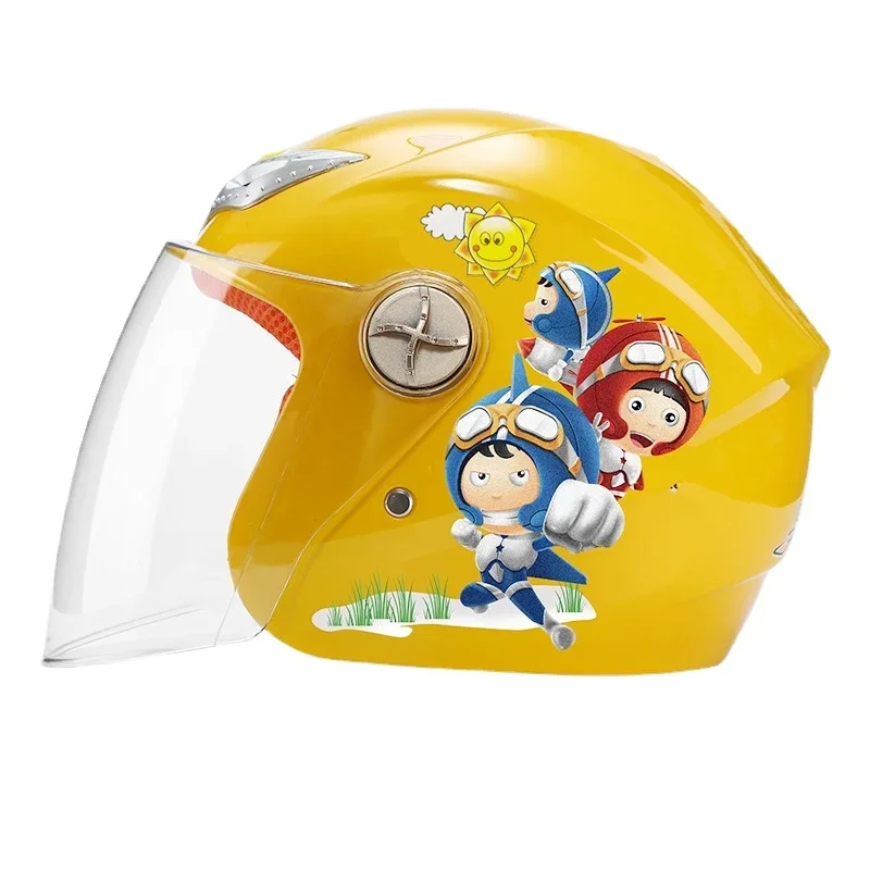 

Children Cute Helmet with Cartoon Pattern Motorcycle Children Motorcycle Open Face Kids Helmet 48-52cm