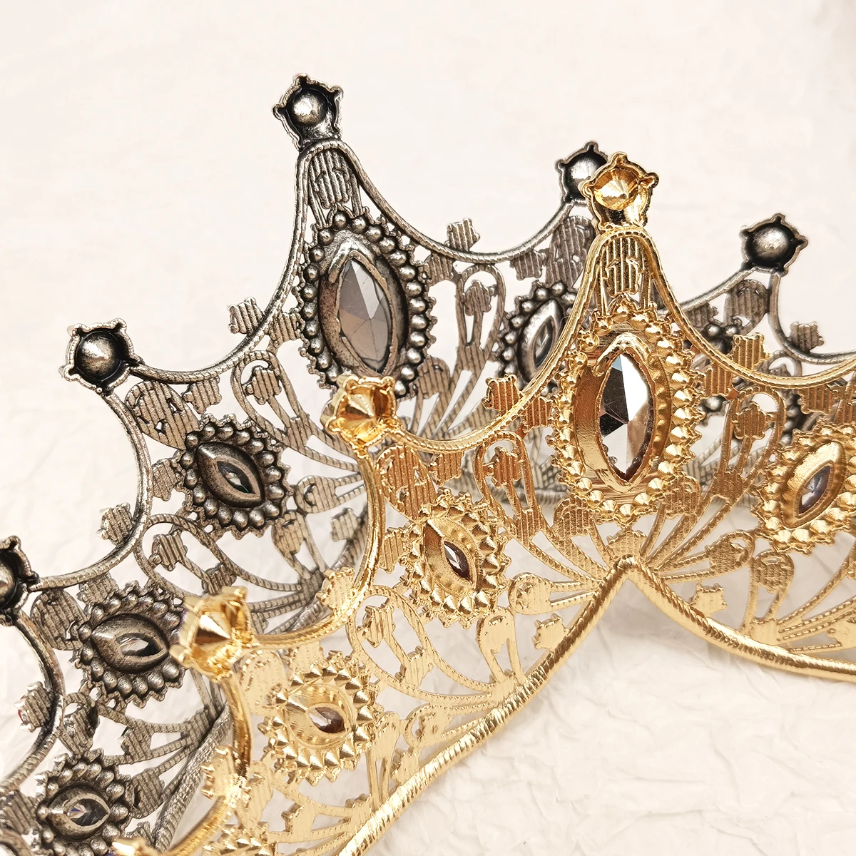 أغطية الرأس الزفاف الملونة المرأة قاعة الرقص تاج الباروك كريستال التيجان والتيجان الزفاف الزفاف إكسسوارات الشعر مجوهرات