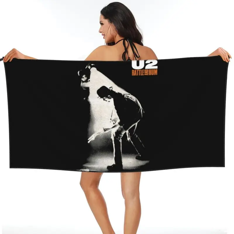 U2 Rattle And Hum 1988 Tour Bono The Edge Rock Band Quick dry Towel New Swimming Comfortable Personalized