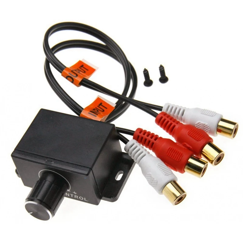 N75R-2X ユニバーサルアンプ低音 RCA ゲインレベルボリュームコントロールノブ車のホーム用ブラック