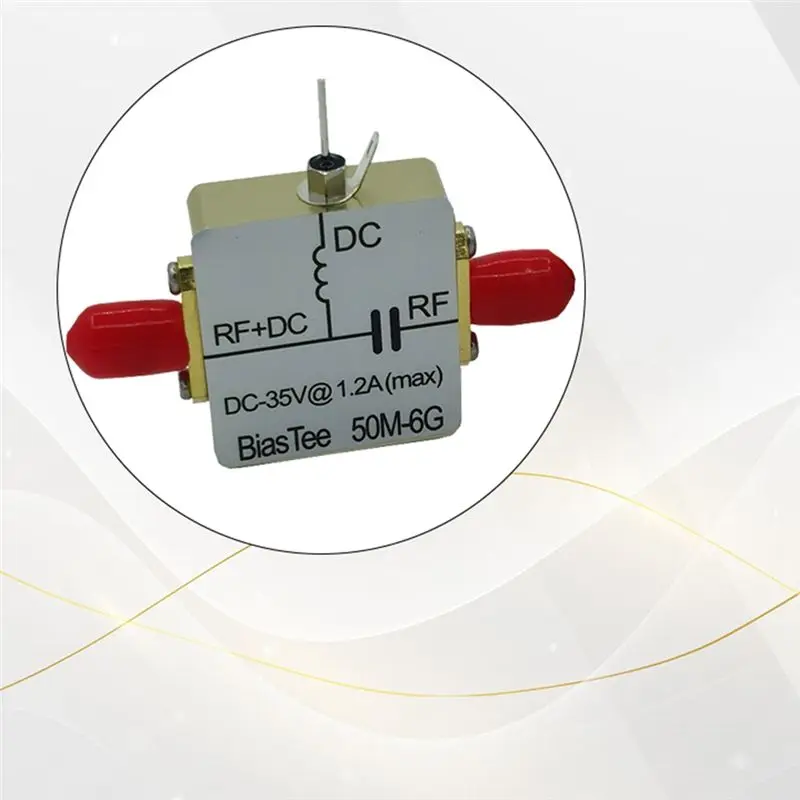 LXYB18B 50M-6Ghz Bias Tee RF Feed Biaser Coaxial Feed Biastee Box Low Insertion Loss For HAM Radio SDR Antenna