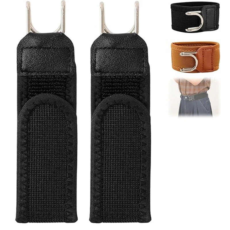Buckleless Belt Hook Adjustable Metal Hook Elastic Belt Unisex Buckle-Free Invisible Waist Belt Closure For Outdoor Work