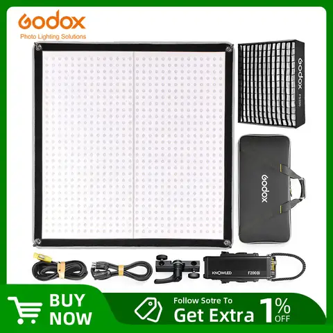 Godox F200Bi F400Bi F600Bi tappetino LED flessibile 2700K-8500K bicolore CRI 96 TLCI 96 LED Light Panel Control by App