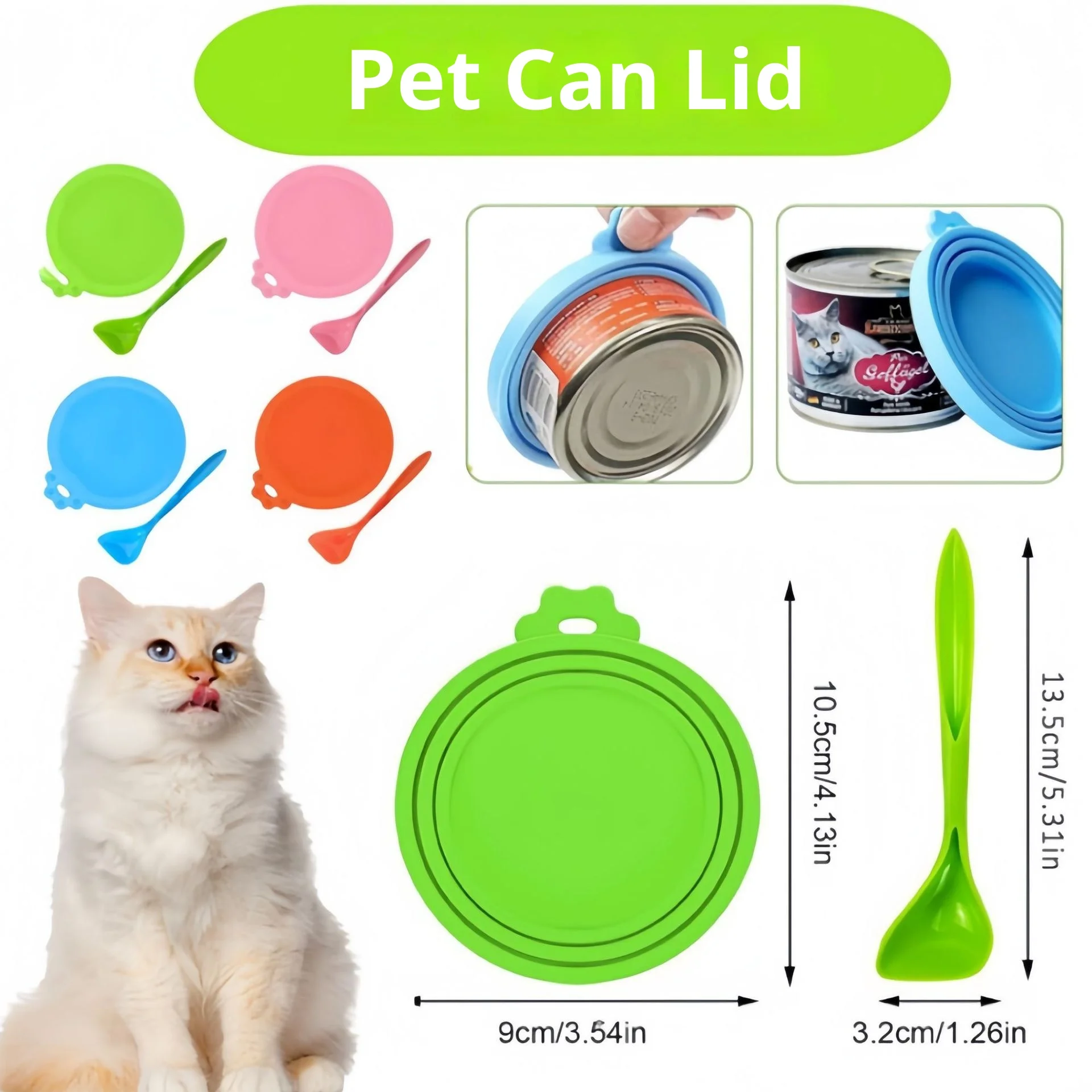

3 In 1 Reusable Food Storage Keep Fresh Tin Cover Cans Cap Pet Can Box Cover Silicone Can Lid Hot Kitchen Supply Mould Proof Hot
