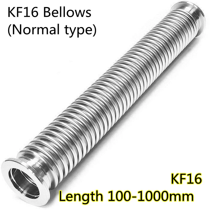 

KF16 100-1000mm length Normal Type High Vacuum Bellows 304 Stainless Steel Vacuum Flange Fitting Bellows for Pipe fast Fitting