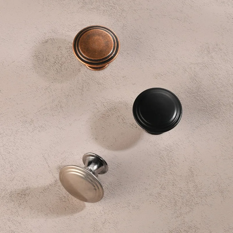 Chinese style shoe cabinet cabinet handle imitation copper drawer cabinet door single hole antique zinc alloy accessory handle
