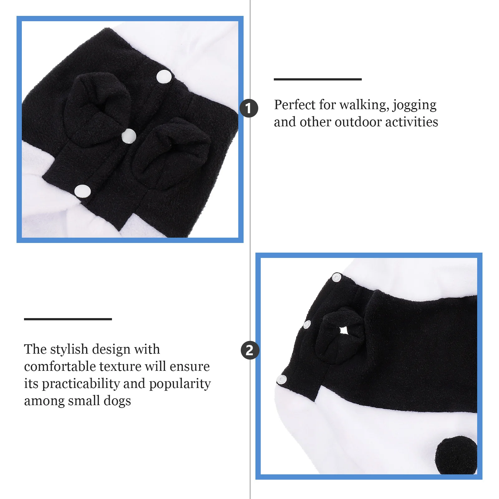 

Cute Panda Dog Costume Pet Puppy Hoodies Winter Coat Autumn Clothes Outdoor Activity Dress For Walking Jogging Size Xs