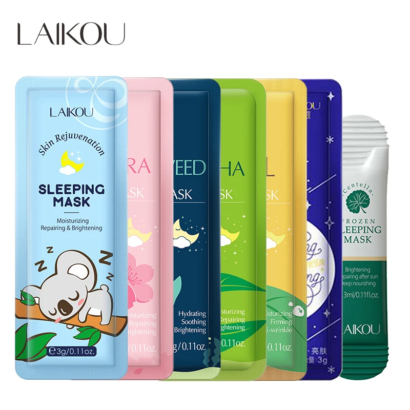 

LAIKOU 7pcs Moisturizing Facial Mask Firming Hydrating Sleeping Face Masks Face Mask Beauty Korean Skin Care Products