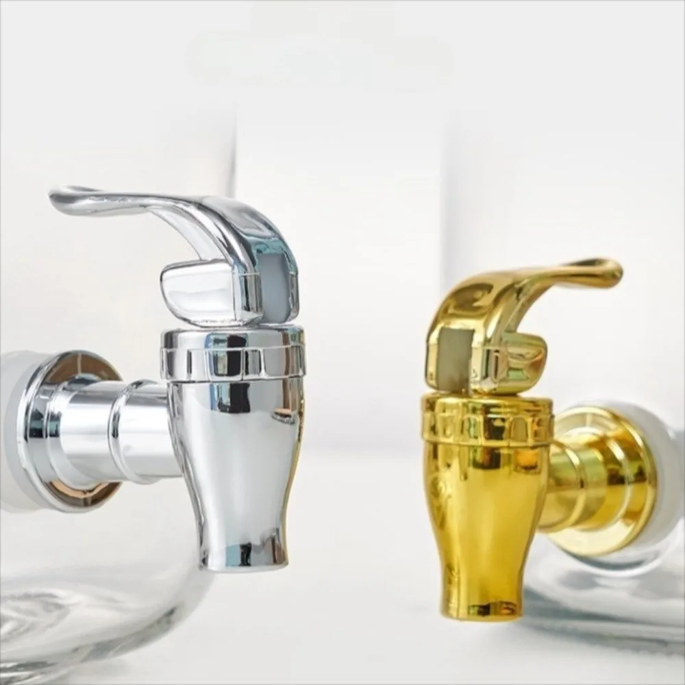 16mm Size Wine Bottle Faucet Leak Proof Electroplating Finish Drink Dispenser Faucet Push Style Plastic Material