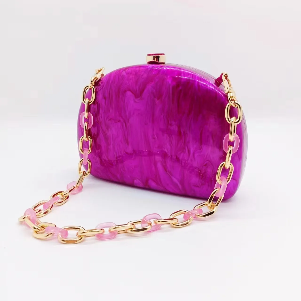 

Women's Bags Pearlscent Marbling Acrylic Clutch For Wedding Banquet Party Chain Crossbody Shoulder Purse Luxury Designer Handbag