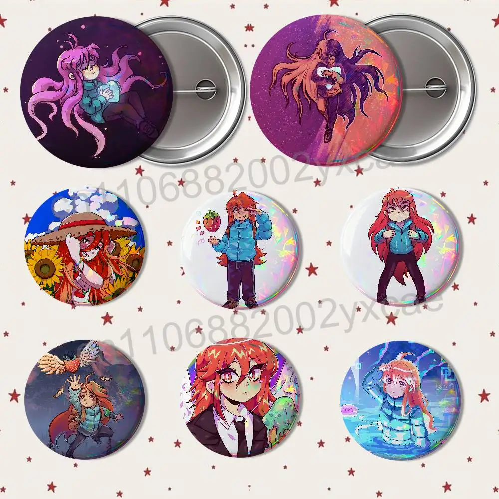 

game Celeste Mountain Celeste Badges Badges On Backpack Jacket Cartoon Round Brooches Acrylic Button Pins Collection Gifts
