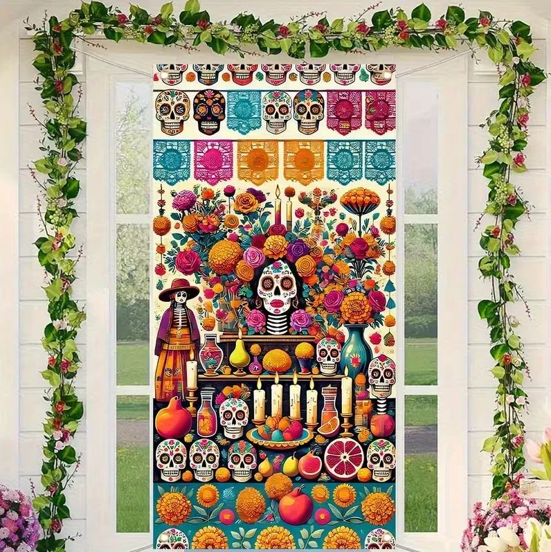 Mexican Day of the Dead Backdr - Photo Booth Prop 评论和价格