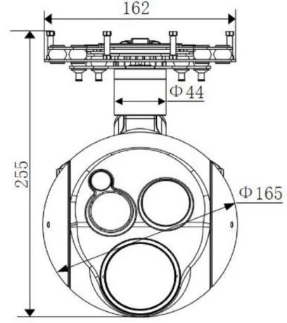 YHR Q355 AI Drei-Sensor-Gimbal-Kamera mit 6 km Laser-Entfernungsmesser-Drohnen-Zubehör