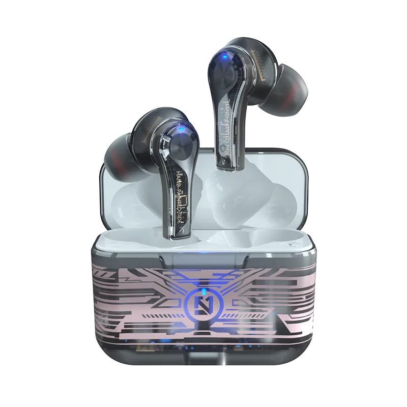 New TS-200 Earphone Transparent Touch TWS Earplugs HIFI Sound Quality HD Stereo Sound Smart Noise Canceling Dual Main Headphones