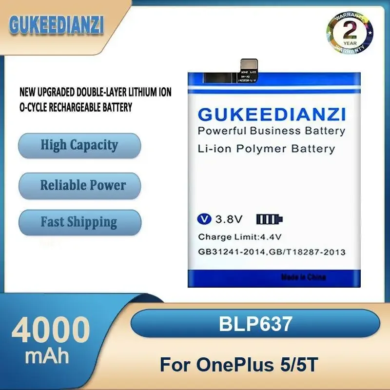 

BLP637 4000mAh High Capacity Mobile Phone Battery For OnePlus 5/5T