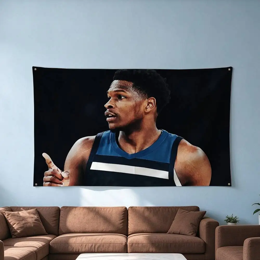 A-Anthony Edwards Basketball-S  Flag Suitable For Party Club Outdoor Interior Wall Decoration Banner Fans Gift