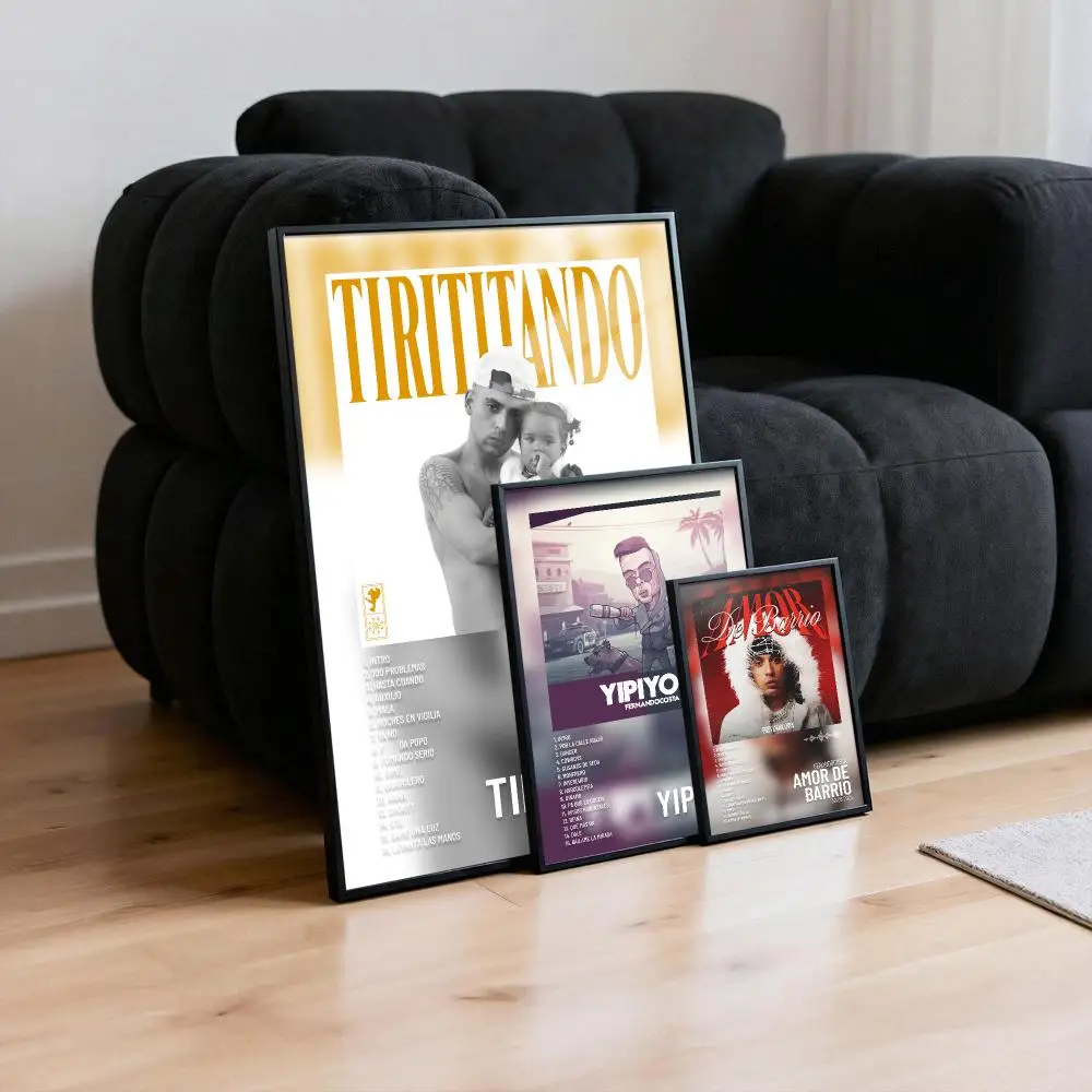 Fernandocosta Tirititando Poster Peelable Self-Adhesive Album Cover Stickers, Frameless Wall Art for Singer Band Pop Rap Bedroom