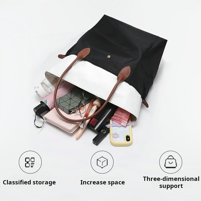 Inserto organizador de bolso para bolsos, organizador de bolsa de fieltro para bolso y bolso, compatible con longchamp