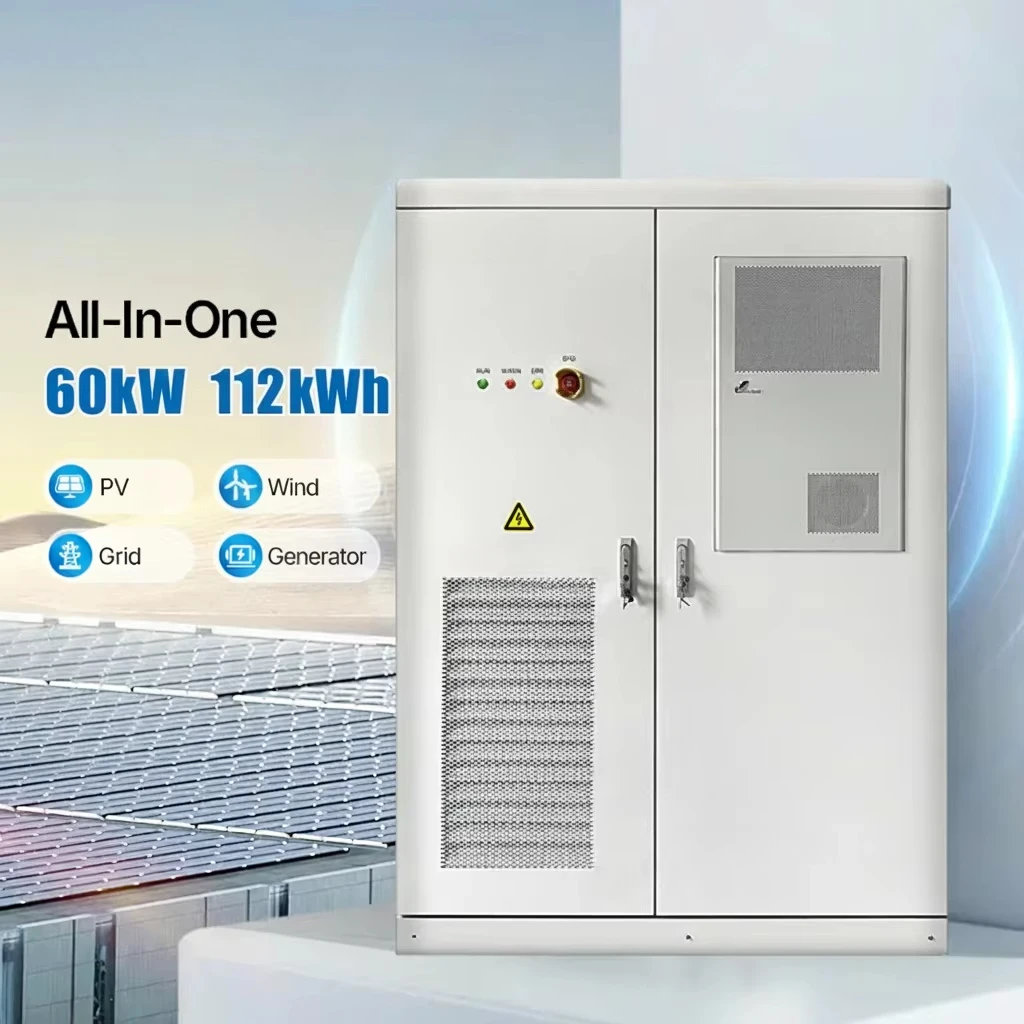 Hybrid Grid 30kW 61kWh 60kW 112kWh Solar LiFePO4 All in One Commercial & Industrial Energy Storage Systems Cabinet
