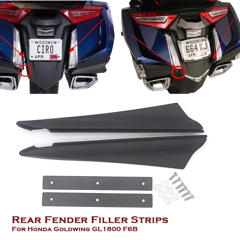 

Motorcycle Black Rear Fender Filler Strips Fender Baffle For Honda Goldwing GL1800 GL 1800 F6B 2018 2019 2020