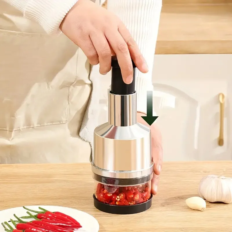 Manual Garlic Chopper Garlic Crusher Pressing Handheld Food Chopper Slicer Vegetable Cooking Crusher Gadgets Kitchen Accessories