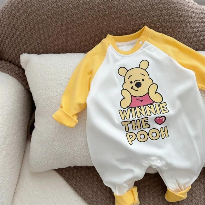 Newborn Disney Jumpsuit Baby Girl Boy Jumpsuit Cartoon Donald Duck Daisy Long Sleeve Clothes Infant Romper K221-3