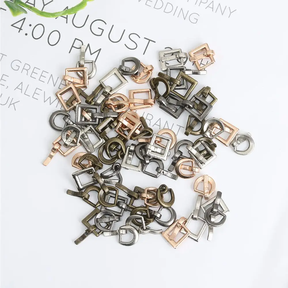 20/40pcs 4Mm 4 Colors Girl Gift   Bag Buckles DIY Shoes Buttons Tri-glide Belt Buckle Clothes Sewing Accessories