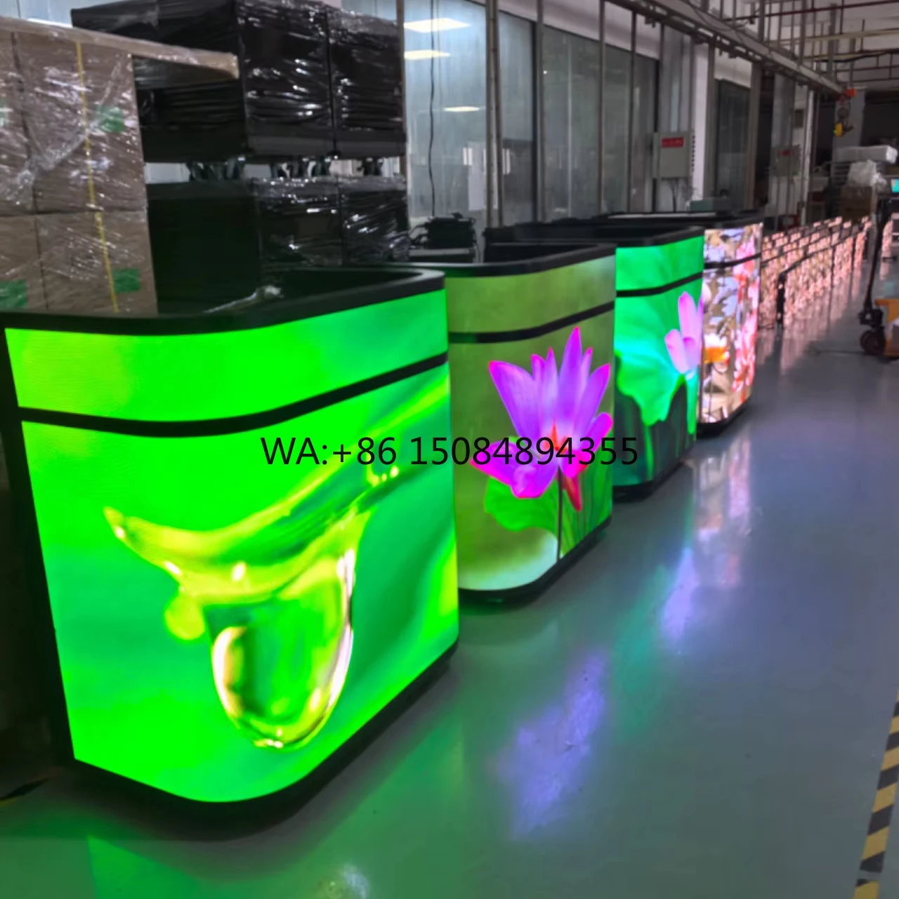 

P1.86 P2.5 Portable LED DJ Booth Table, IP43 Front Waterproof Indoor Outdoor Stage Display Screen