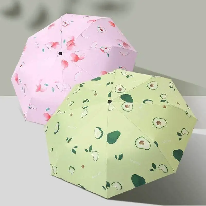 

Durable Manual Portable Umbrella Fruit Pattern Sunshade Rainproof Lightweight Compact Design Ideal for Outdoor Activities