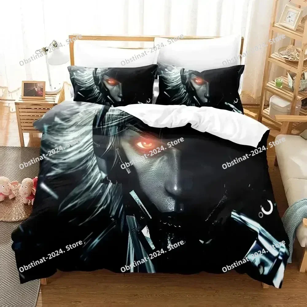 Anime METAL GEAR RISING REVENGEANCE on Steam 3D Print Comforter Bedding Set,Duvet Cover Quilt Cover Pillowcase,King Queen Size