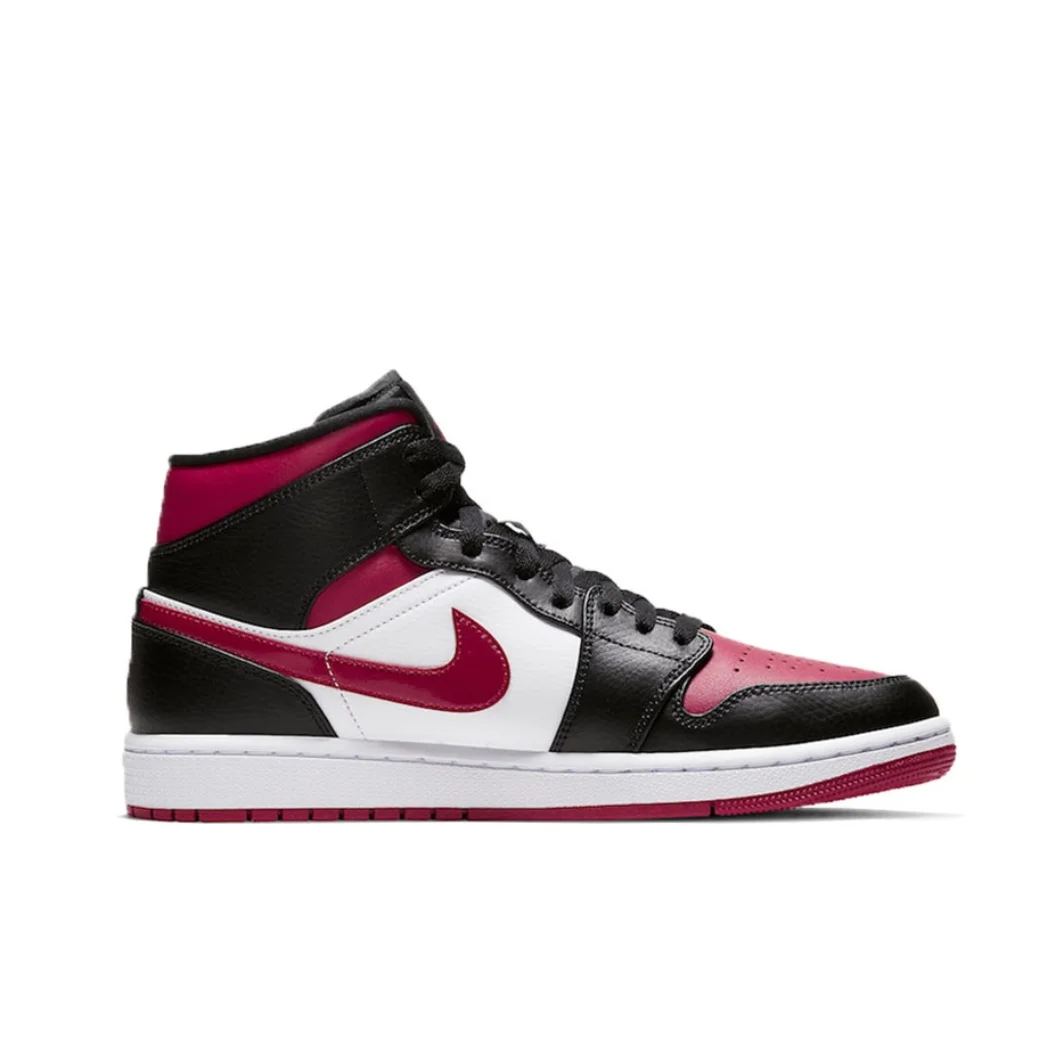 Nike Air Jordan 1 Mid zapatos de tabla para hombre soporte comodidad zapatos casuales invierno acolchado y ligero transpirable blanco y negro