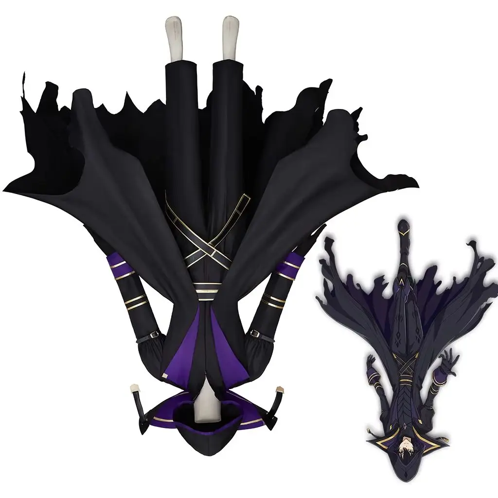 

Cid Kagenou Cosplay Anime Costume Men Fancy Combat Uniform with Cloak Halloween Carnival Party Comic Con Warrior Disguise Suit