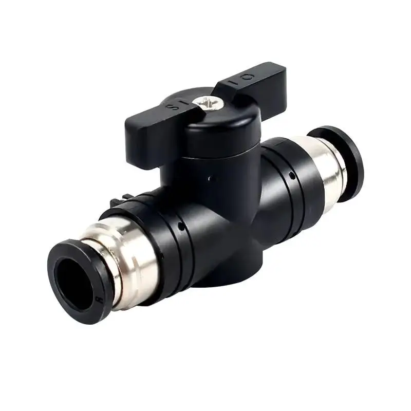 BUC BUL BUM 4 6 8 10 12 14 16mm Pneumatic Fitting Quick Air Tube Connector Valve Steering Switch Manual Close The Dead Air Water