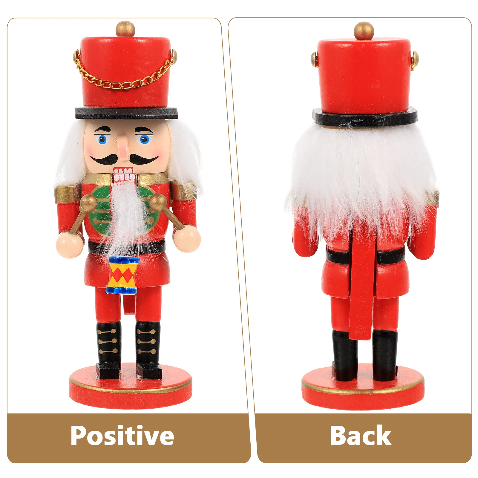 

Wooden Nutcracker Soldier Decor Xmas Christmas Ornament for Home Desktop Holiday Party Vintage Style Decoration Craft