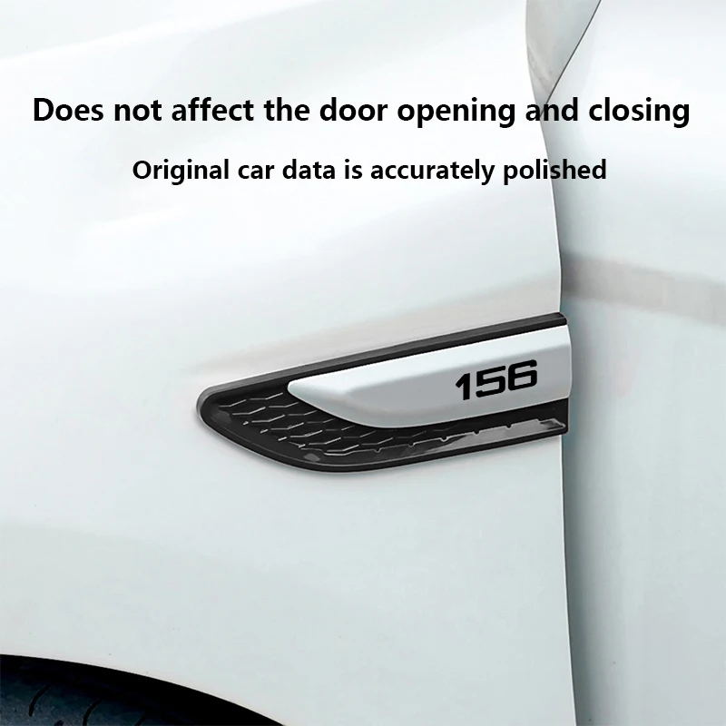 Fashion Car Side Fender Body Fender Cover Trim Protective Sticker For Alfa Romeo 156 Accessorie ABS resin material Waterproof