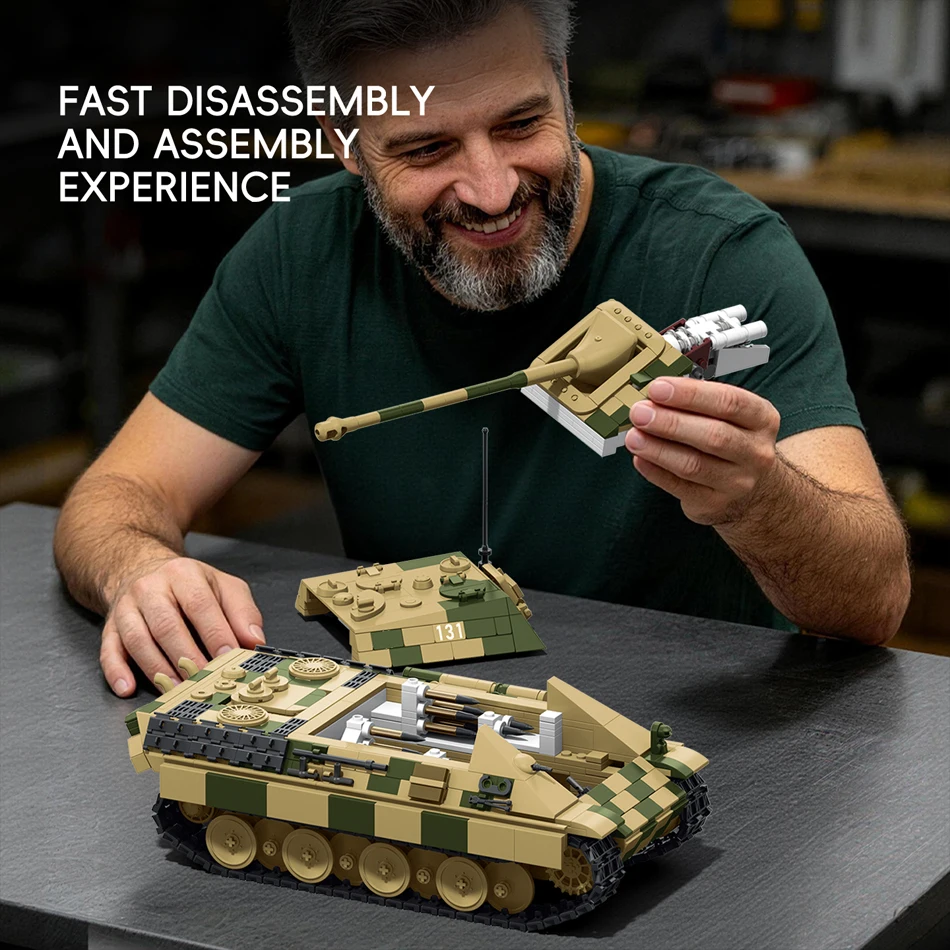 Jagdpanther G1 Sd.Kfz. Militar - Lego Compatible Military Tank avaliação e preço