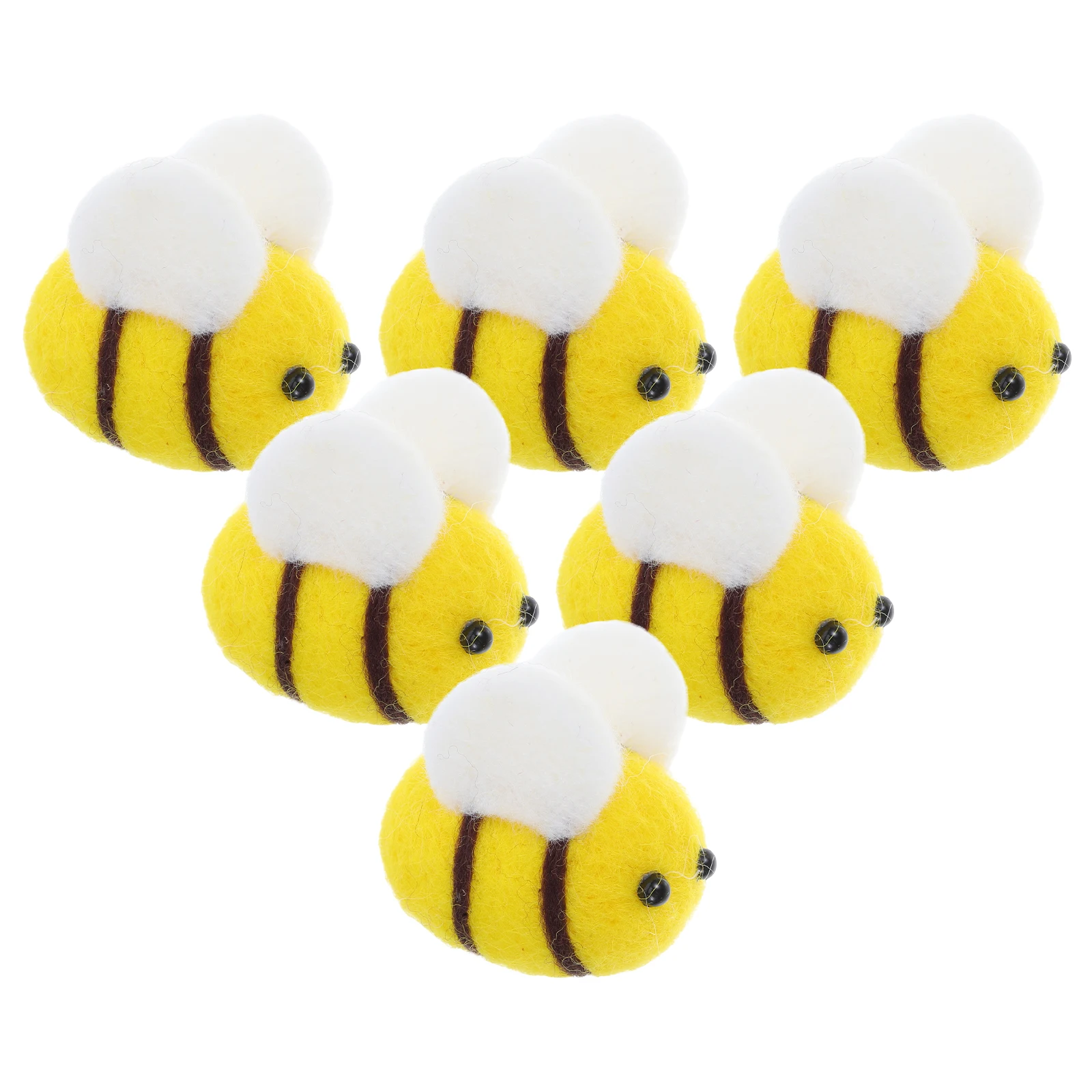 

6Pcs Wool Felt Bumblebee Craft Balls for Shower Costume Accessories DIY Hair Clips Clothing Embellishments