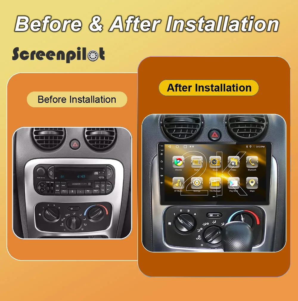 Android 16 For Jeep Liberty Cherokee  2002-2007 Multimedia Video Player GPS Navigation Wireless Android Auto Mirror 4G WIFI