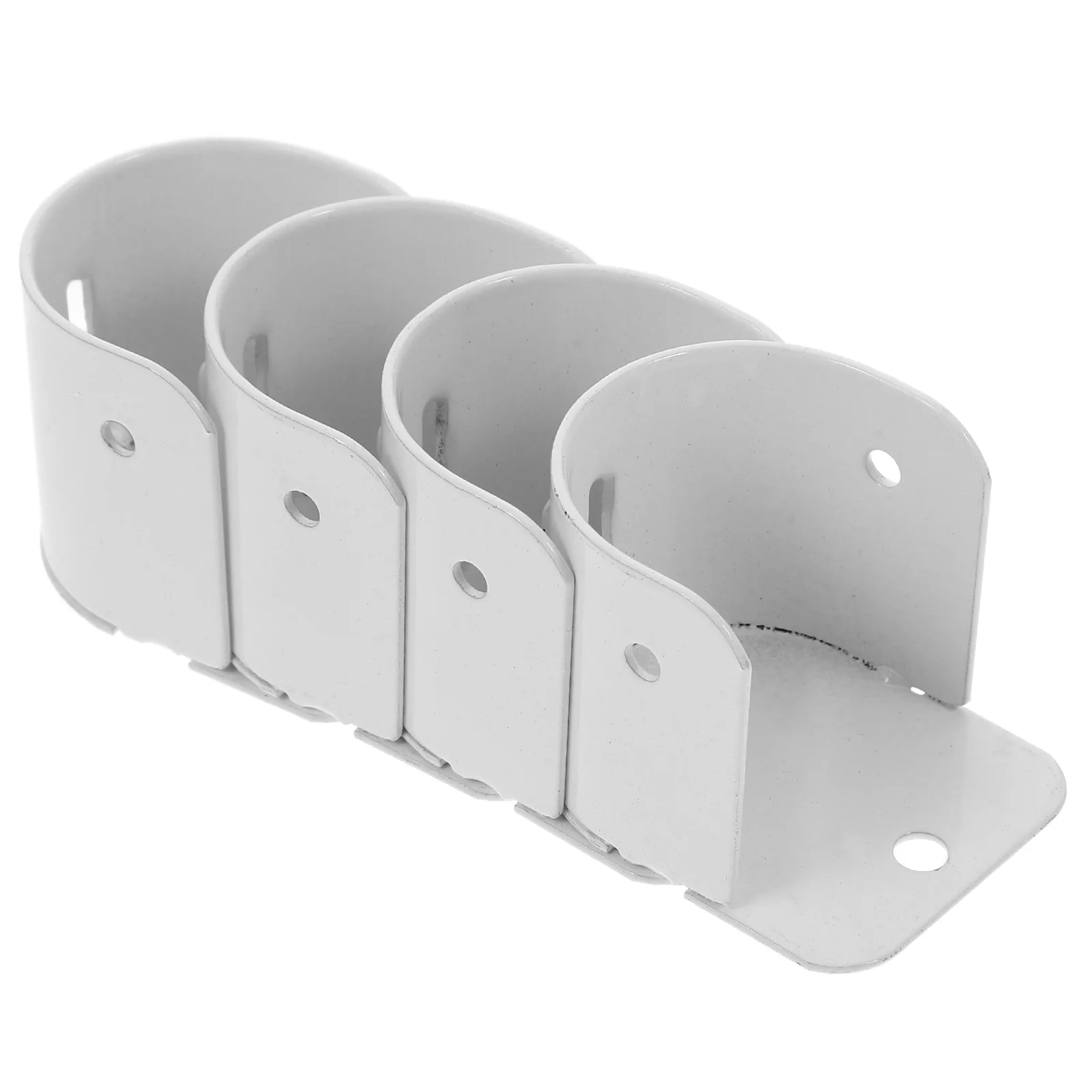 

4pcs Closet Rod Socket Iron Wardrobe Flange Holder Bathroom Shelf Support U Shape Bracket For Shower Curtain Rod Storage