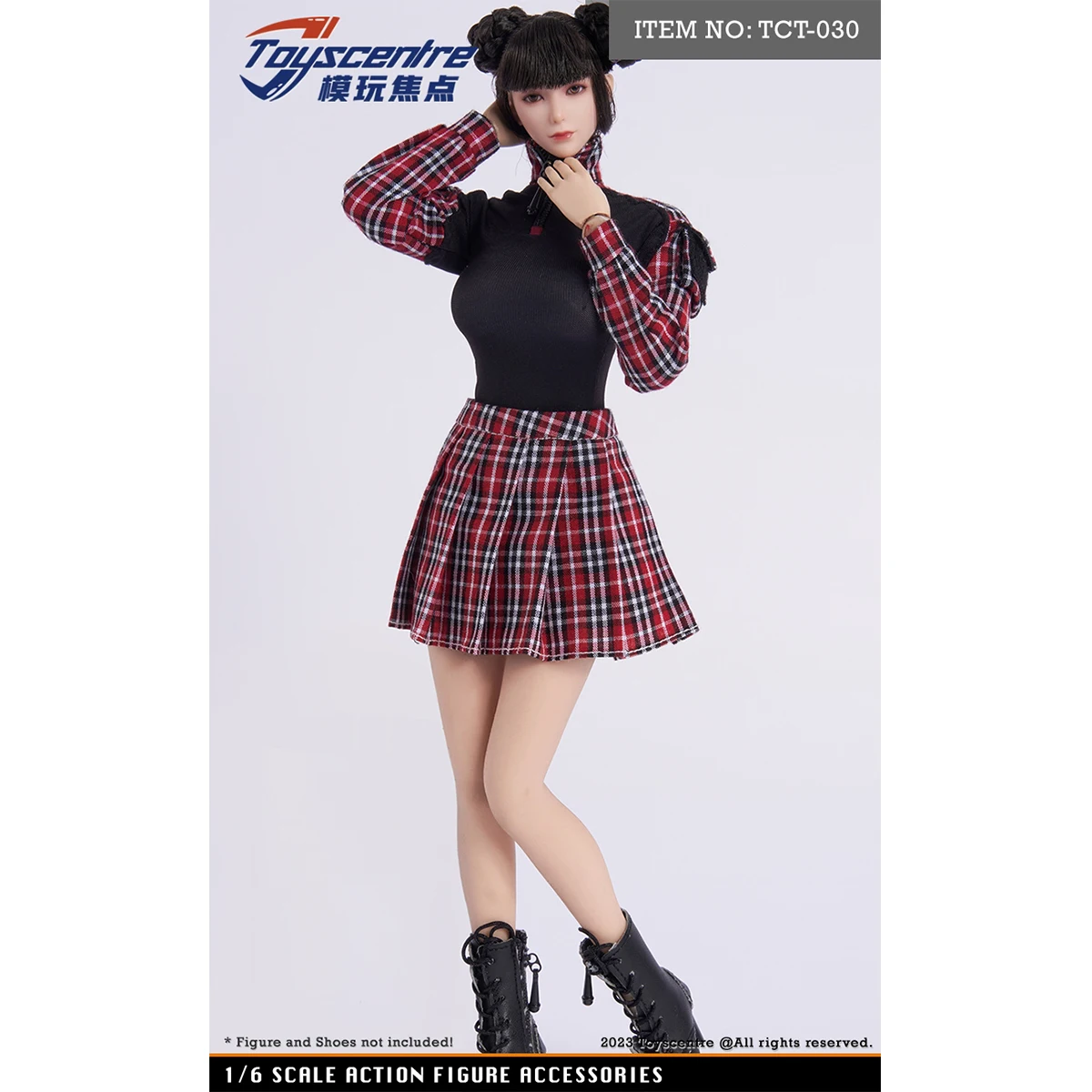 HiPlay 1/6 Feminino Xadrez Tops JK Saia Boneca Roupas Acessório para Estatueta de Ação de 12 polegadas