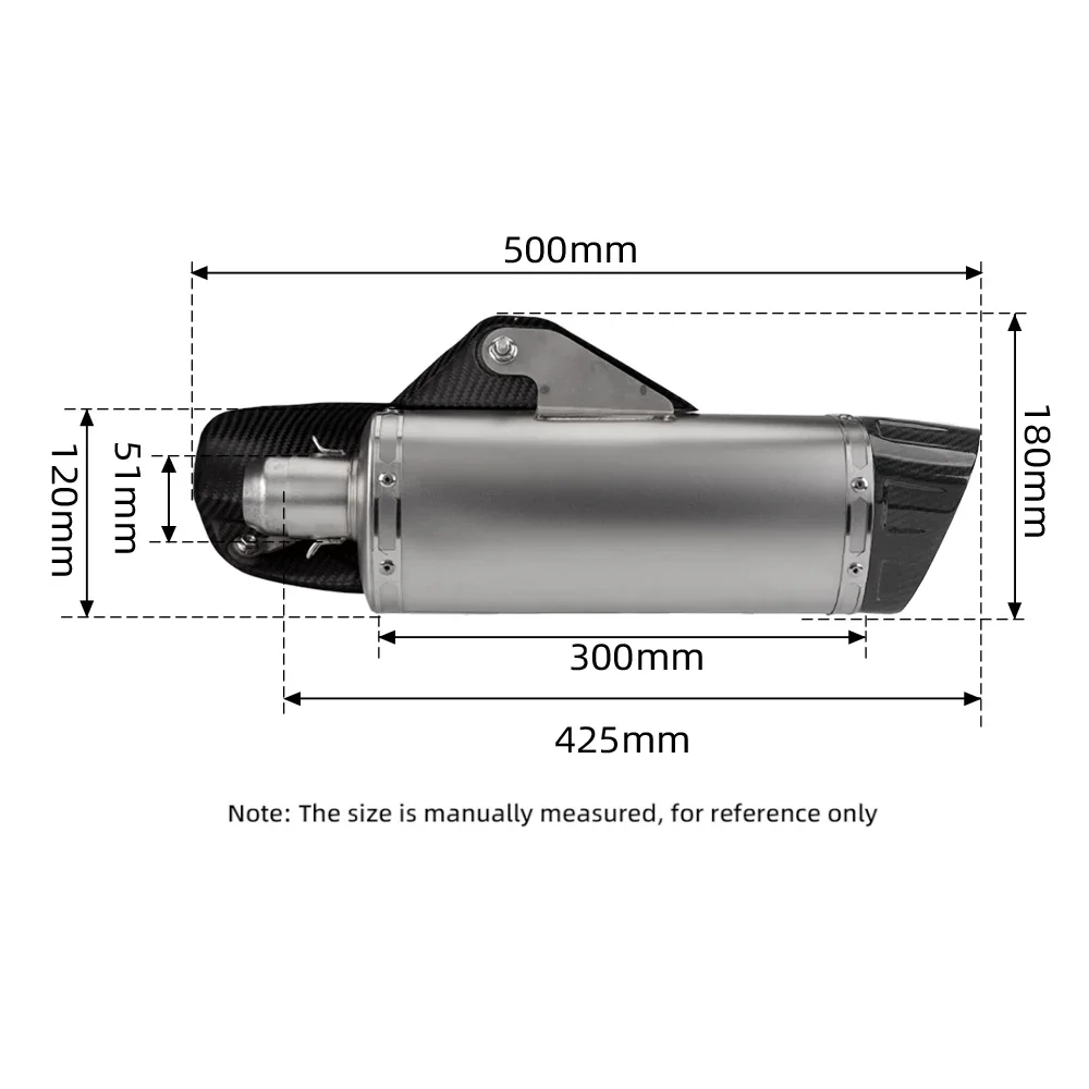 Sistema de escape original, tubo de conexión de tubo delantero de motocicleta, deslizamiento, conexión completa, 51 mm, YAMAHA MT15 R15 XSR155