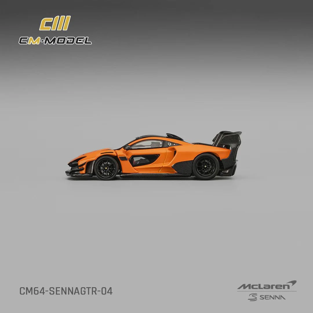 CM 1:64 McLaren Senna GTR papaye Orange alliage moulé sous pression modèle de voiture recueillir des ornements jouets cadeaux