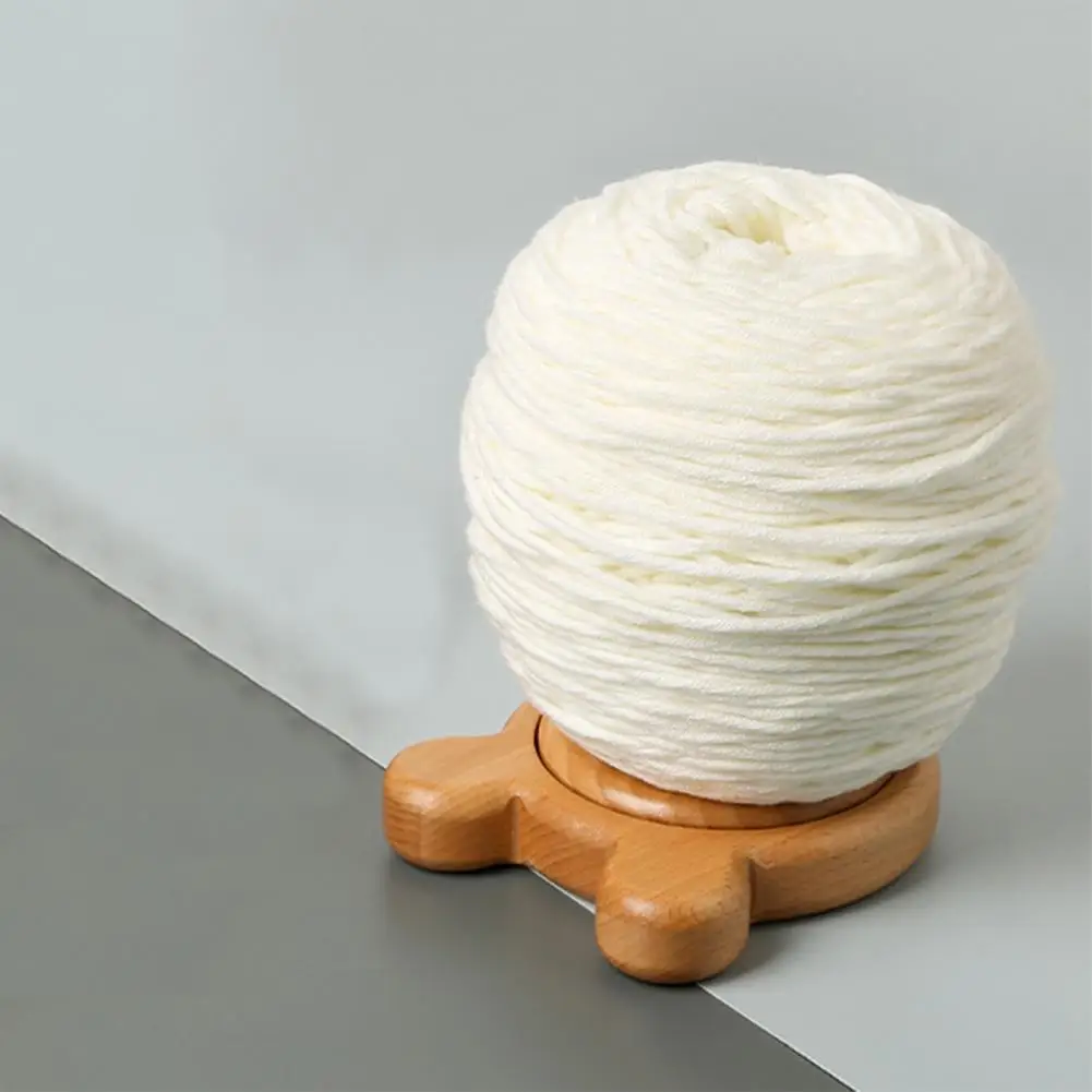 Rotatable Yarn Holder Wooden Yarn Spool Wooden Yarn Ball Winder Stand Spool Holder Set Durable Sewing Supplies for Knitting