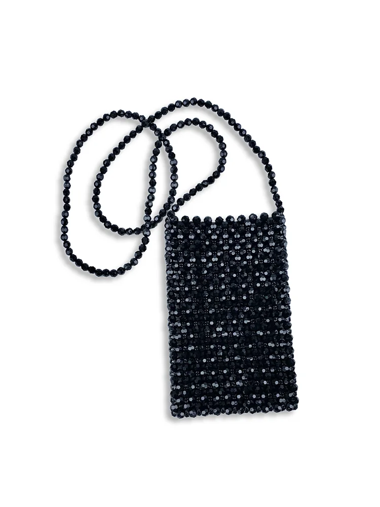 Zaawansowana akrylowa torba na telefon w stylu Instagram, ręcznie tkana mini torba, torba crossbody, pojedyncza torba na ramię — zdjęcie 2