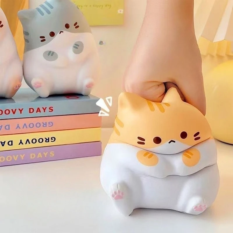 New Creative Design Cat Styling Stress Relief Squishy Toy PU Slow Rising Squeeze Antistress Ball Cartoon Table Ornaments