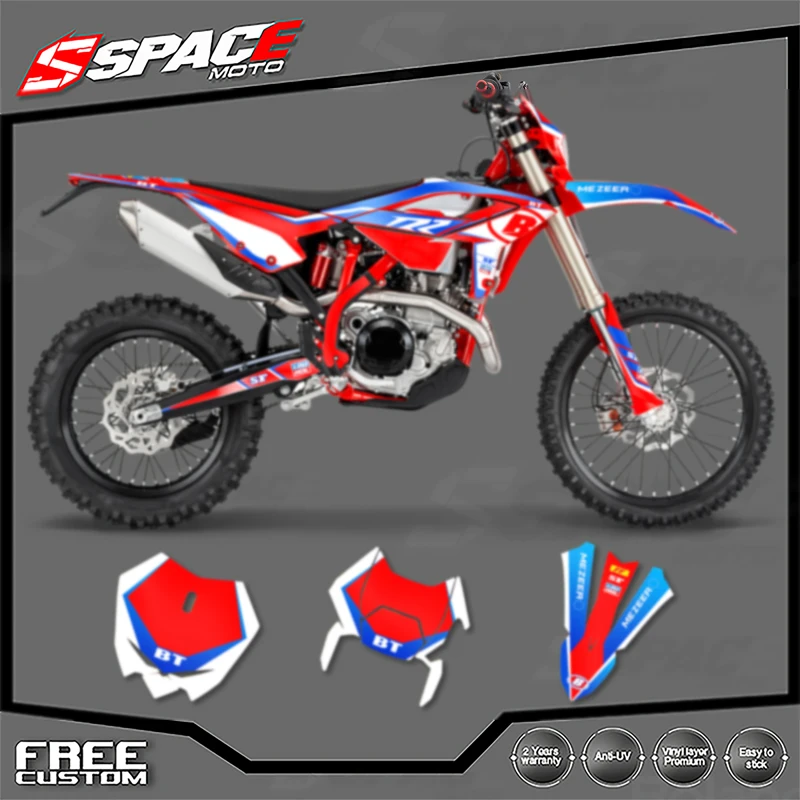 الفضاء مخصص دراجة نارية الرسومات خلفية ملصقات مصورة أطقم ل بيتا 250 300 RR 2023 2024 2025 23-25