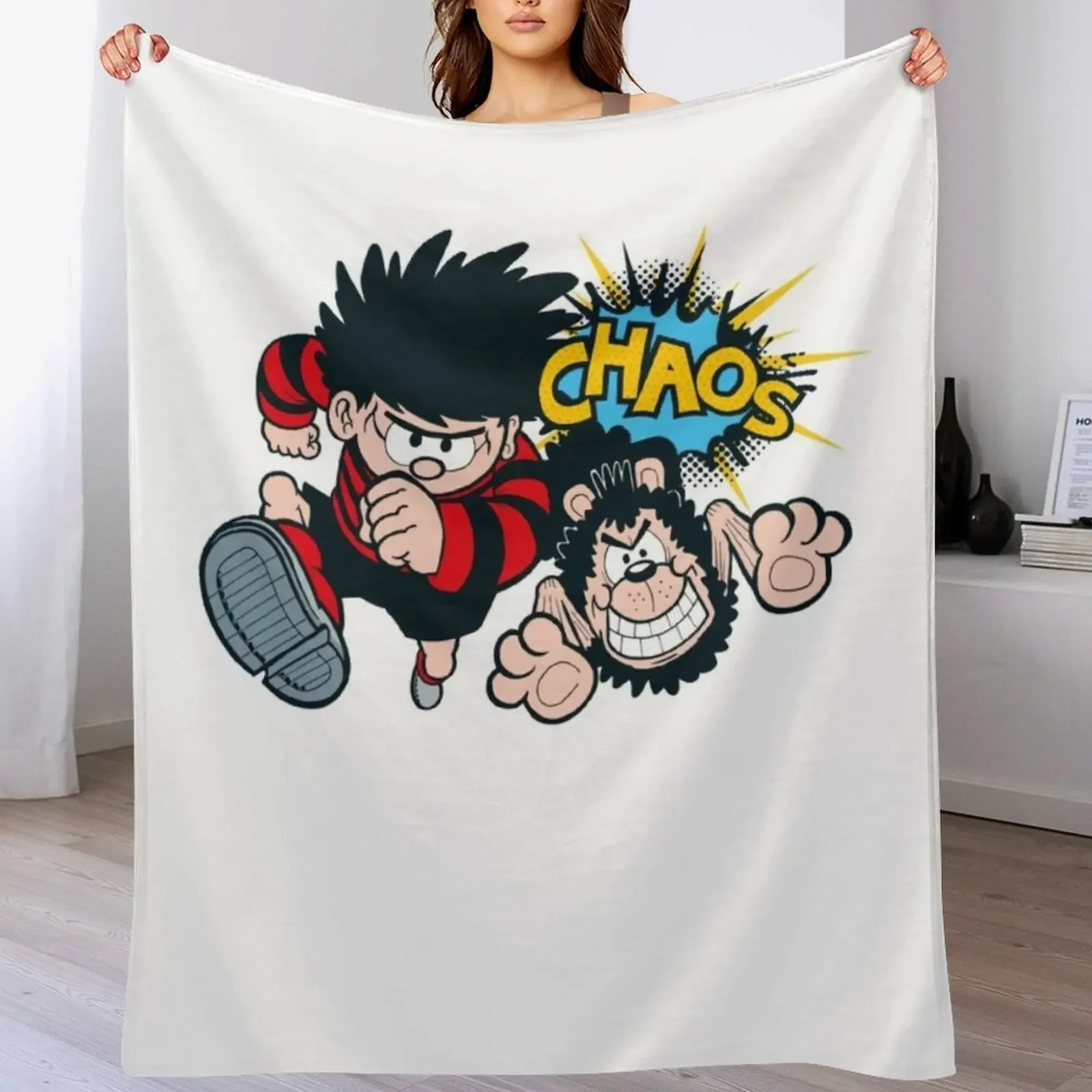 

Dennis the menace CHAOS retro style Throw Blanket Fluffy Cozy Throw Blanket for Home Decor