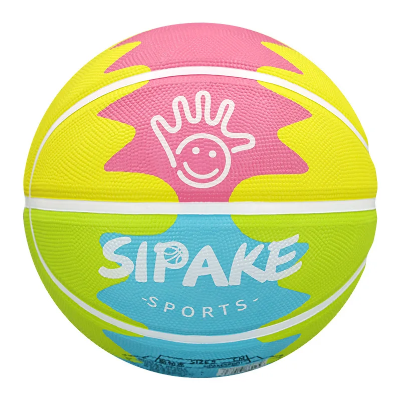 N. 4 5 palline da basket in gomma resistenti all'usura e antiscivolo per studenti delle scuole primarie e secondarie