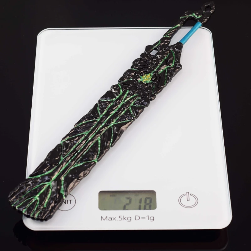 30cm/11.81in anime chinês espada periféricos arma modelo xiao yan xuanzhong régua diferente edição de fogo metal artesanato ornamentos