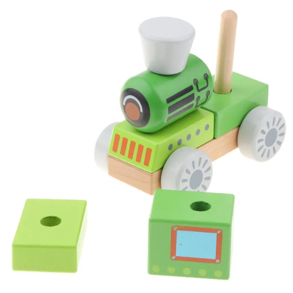 

Деревянная игрушка-машинка: классическая модель транспортного средства из строительных блоков для детей, развивающая игрушка для малышей, подарок для обучения познавательным навыкам